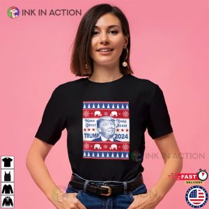 Make Xmas Great Again Ugly Trump 2024 T-shirt