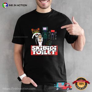 Meme Skibidi Toilet Traffic light Tv Speaker Tee 3