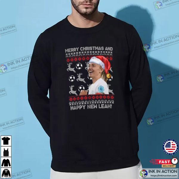 Merry Christmas And Happy New Leah Ugly Christmas T-shirt