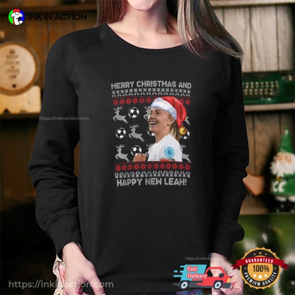 Merry Christmas And Happy New Leah Ugly Christmas T-shirt