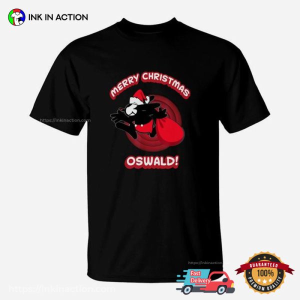 Merry Christmas Oswald Cartoon T-shirt