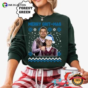 Merry Grit-mas Campbell And Goff Funny Detroit Football T-shirt