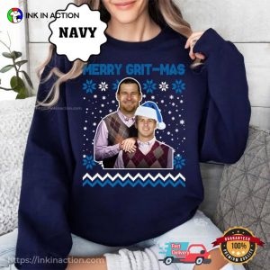 Merry Grit-mas Campbell And Goff Funny Detroit Football T-shirt