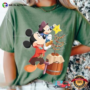 Mickey And Son Christmas Tree Comfort Colors T-shirt