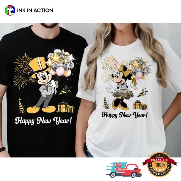 Mickey & Friends Happy New Year Fireworks 2025 T-shirt