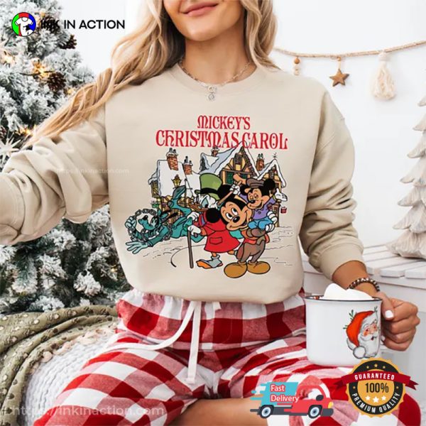 Mickey’s Christmas Carol Vintage Disneyland Christmas T-shirt