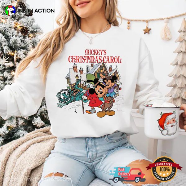 Mickey’s Christmas Carol Vintage Disneyland Christmas T-shirt