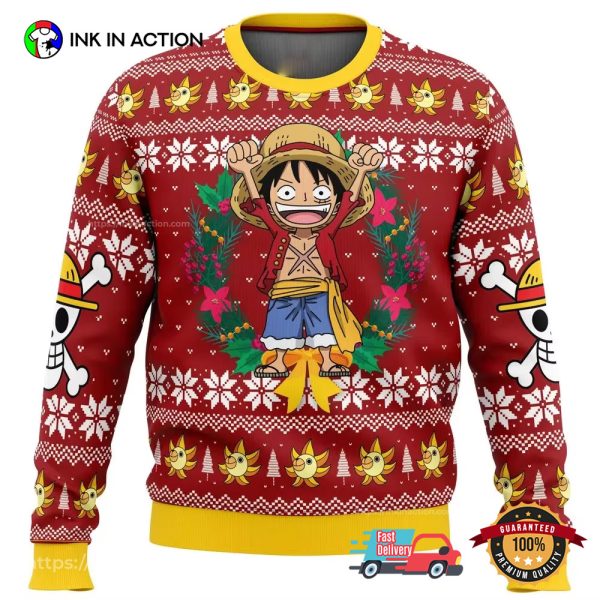 Monkey D Luffy Christmas One Piece Ugly Sweater