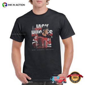 New Jersey Hockey Jack Hughes Retro Signature T-shirt