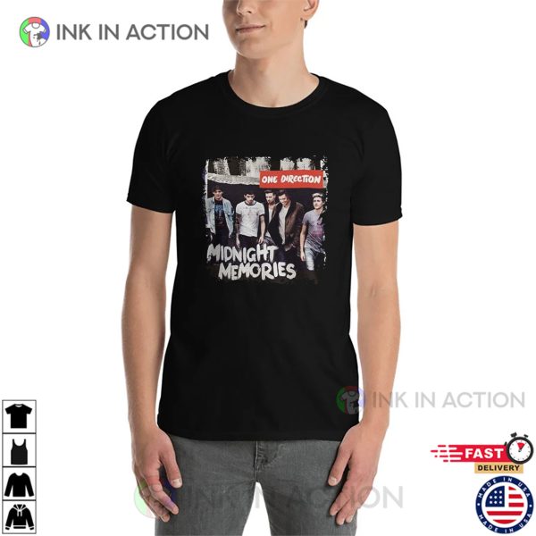 One Direction Midnight Memories Retro Photo T-shirt