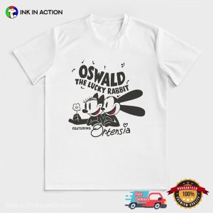 Oswald The Lucky Rabbit Featuring Ortensia Classic Disney T shirt 3