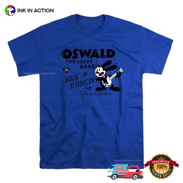 Oswald the Lucky Rabbit By WALTDISNEY Classic Cartoon T-shirt