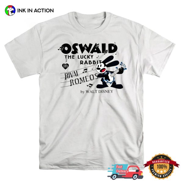 Oswald the Lucky Rabbit By WALTDISNEY Classic Cartoon T-shirt