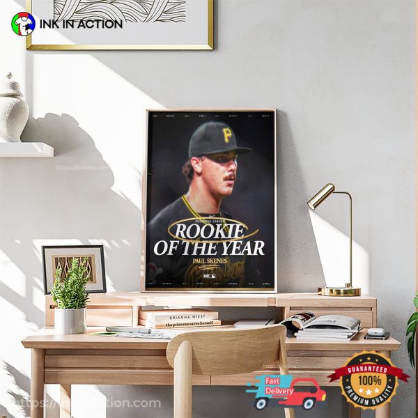 Paul Skenes Pittsburgh Pirates The 2024 NL Rookie Of The Year Poster