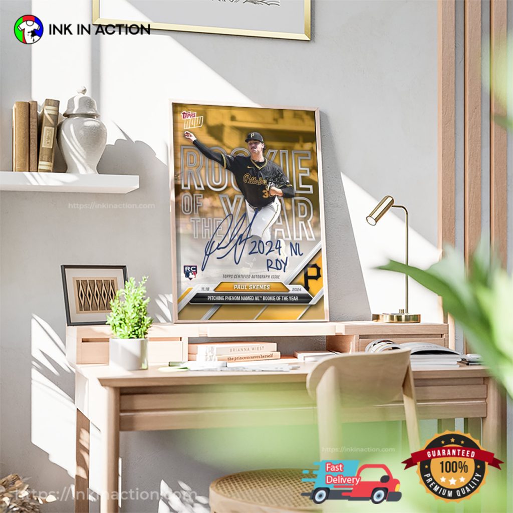 Paul Skenes Rookie Of The Year MLB Poster - Print your thoughts. Tell ...