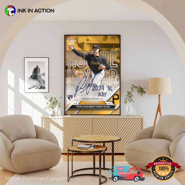 Paul Skenes Rookie Of The Year MLB Poster