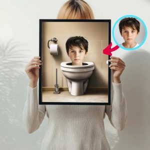 Personalized Skibidi Toilet Portrait Poster