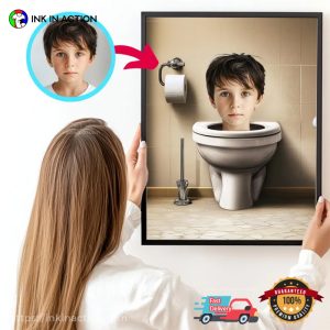 Personalized Skibidi Toilet Portrait Poster