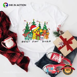 Pikachu Christmas Best Day Ever Shirt