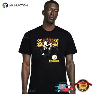 Pittsburgh Steelers Taz Tasmanian Devil 90s T shirt 2