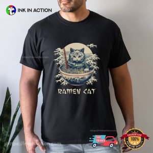 Ramen Cat Japanese Wave Comfort Colors Shirt