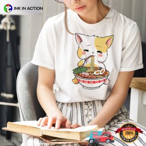 Ramen Cat Kawaii Neko Japanese Noodle Tee