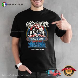 Retro 90s Aerosmith Peace Out Farewell Tour Unisex T-shirt