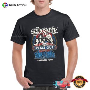 Retro 90s Aerosmith Peace Out Farewell Tour Unisex T-shirt