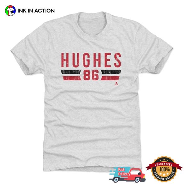 Retro Jack Hughes 86 Hockey New Jersey Tee