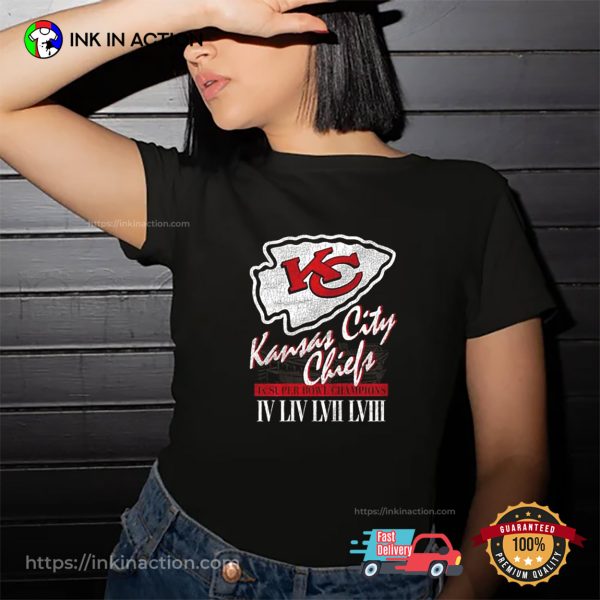 Retro Kansas City Chiefs 4x Super Bowl Champions T-shirt