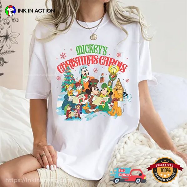 Retro Mickey And Friends Christmas Carol Comfort Colors Tee