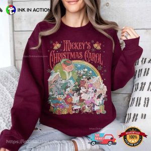 Retro Mickey's Christmas Carol Mickey and Friends T shirt 3