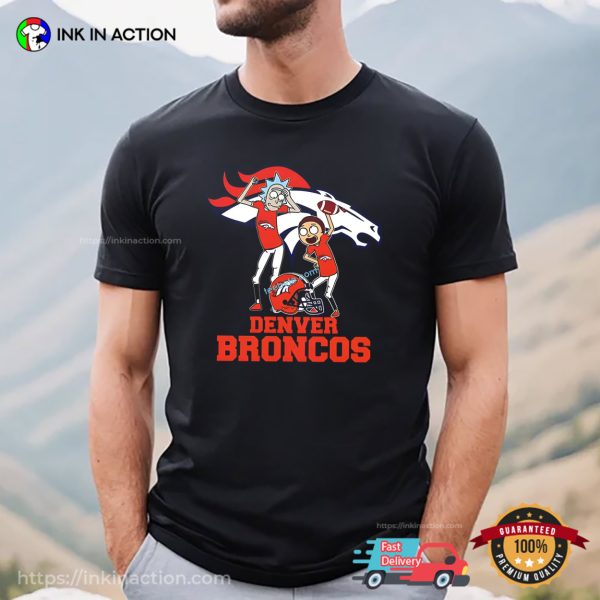 Rick And Morty Players Denver Broncos Team T-shirt