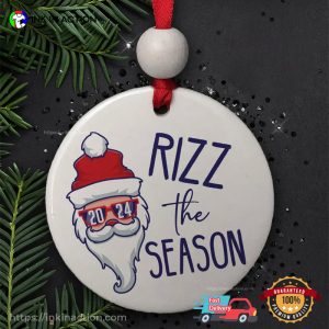 Rizz The Season Trendy Slang Christmas Ornament