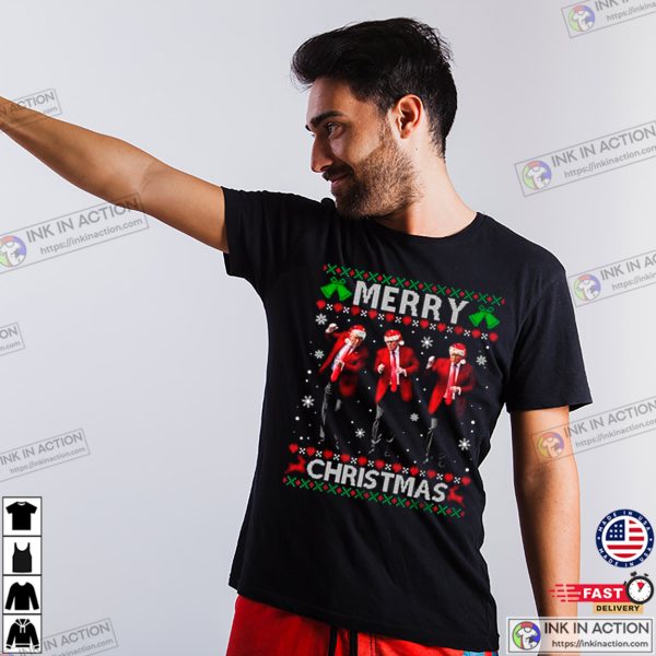 Santa Trump Dance Merry Christmas UglyTee