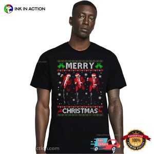 Santa Trump Dance Merry Christmas Ugly Sweater Design Tee 3