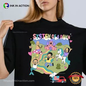 System Of A Down Metal Music Cartoon Graphic Tee