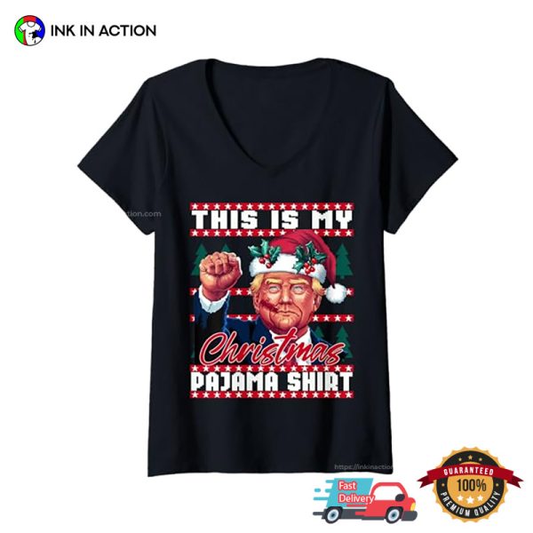 This Is My Christmas Pajama Shirt Funny Trump Christmas T-shirt