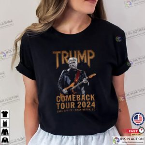 Trump Comeback Tour 2024 Funny Political T-shirt