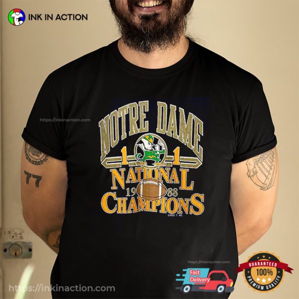 University Notre Dame Fighting Irish National Champions College Football Tee