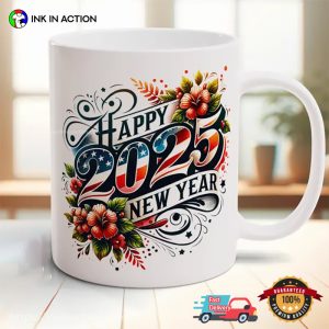 Usa Flag Happy New Year 2025 Mug