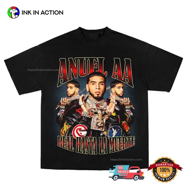 Vintage Anuel AA Real Hasta La Muerte Shirt