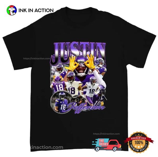 Vintage Justin Jefferson Minnesota Vikings 90s T-shirt