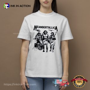 Vintage Neandertallica Heavy Metal Band T Shirt 3