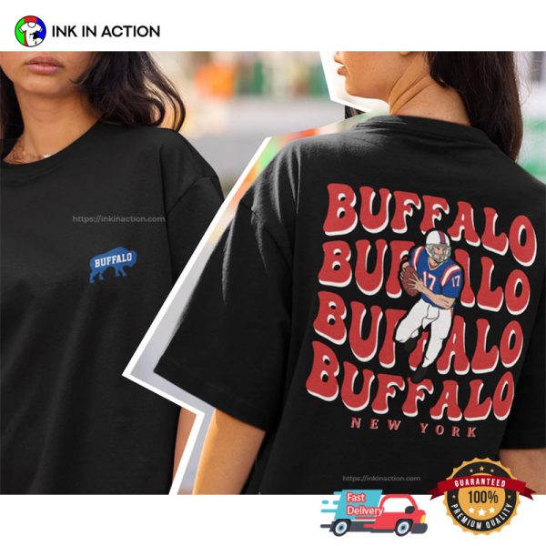 Vintage Style Buffalo New York Football 2 Side Shirt