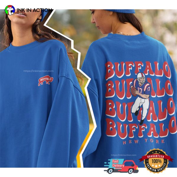 Vintage Style Buffalo New York Football 2 Side Shirt