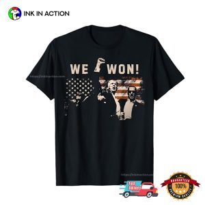 We Won Wins 47 US President Donald Trump Retro Shirt