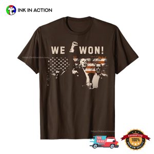 We Won Wins 47 US President Donald Trump Retro Shirt 2