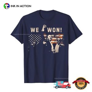 We Won Wins 47 US President Donald Trump Retro Shirt 3