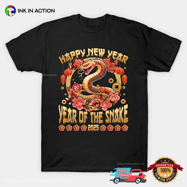 Year Of The Snake Happy New Year 2025 T-Shirt